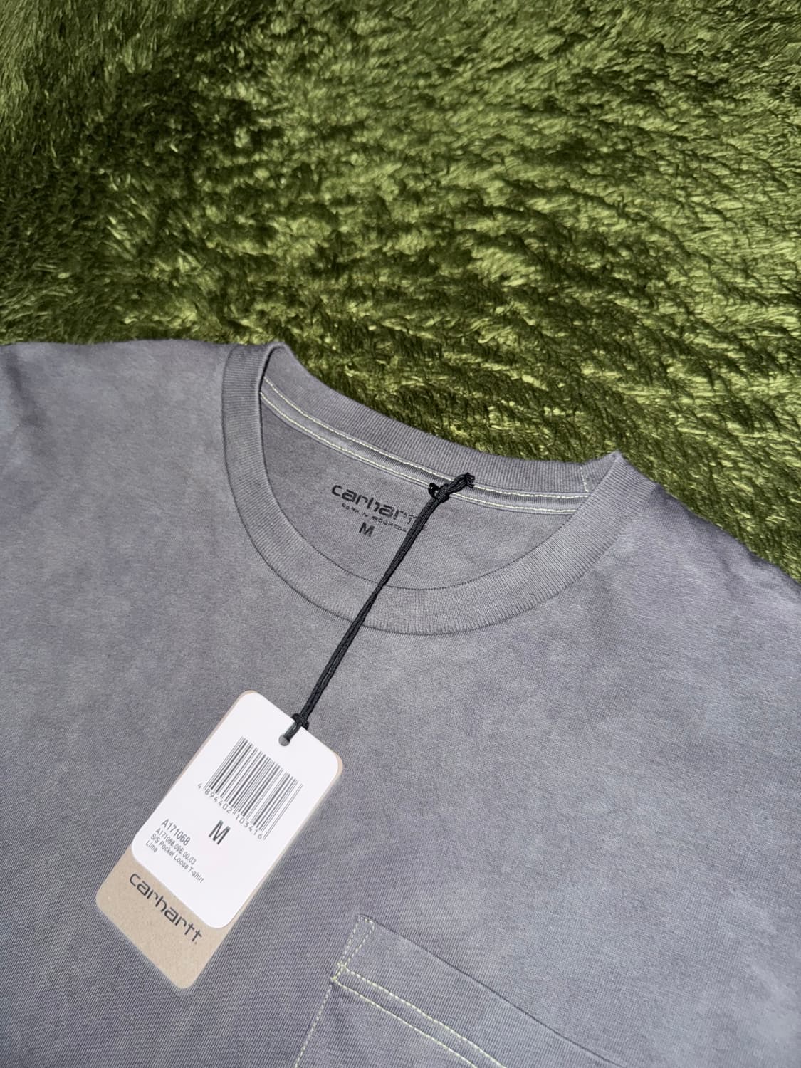 [M] 칼하트 WIP 핸드 다잉 루즈 핏 포켓 티셔츠 상품이미지3