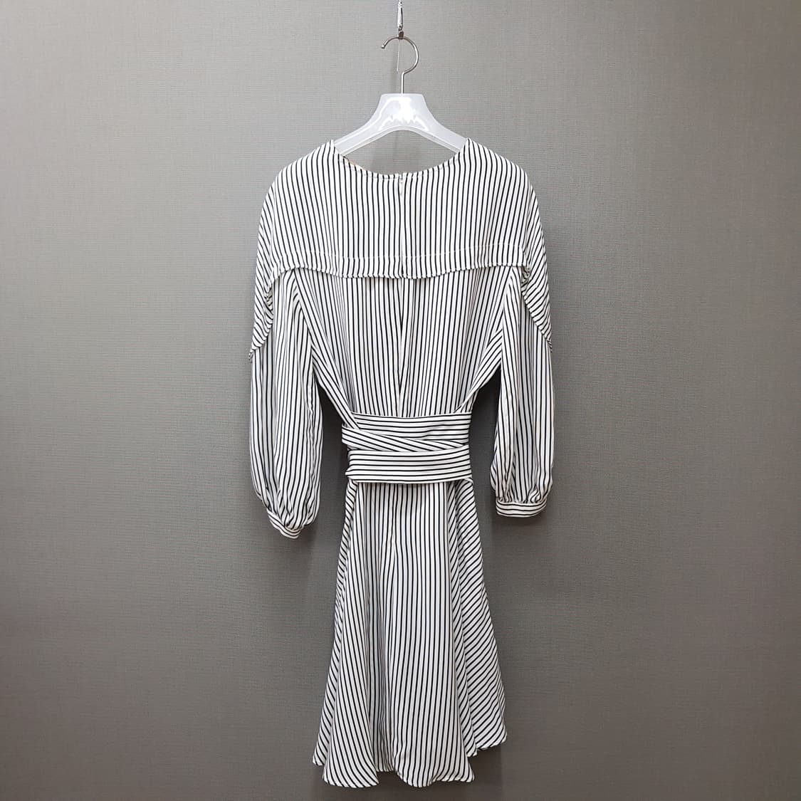 MAJE 마쥬 스트라이프 벨티드 플레어 원피스 1사이즈 상품이미지5