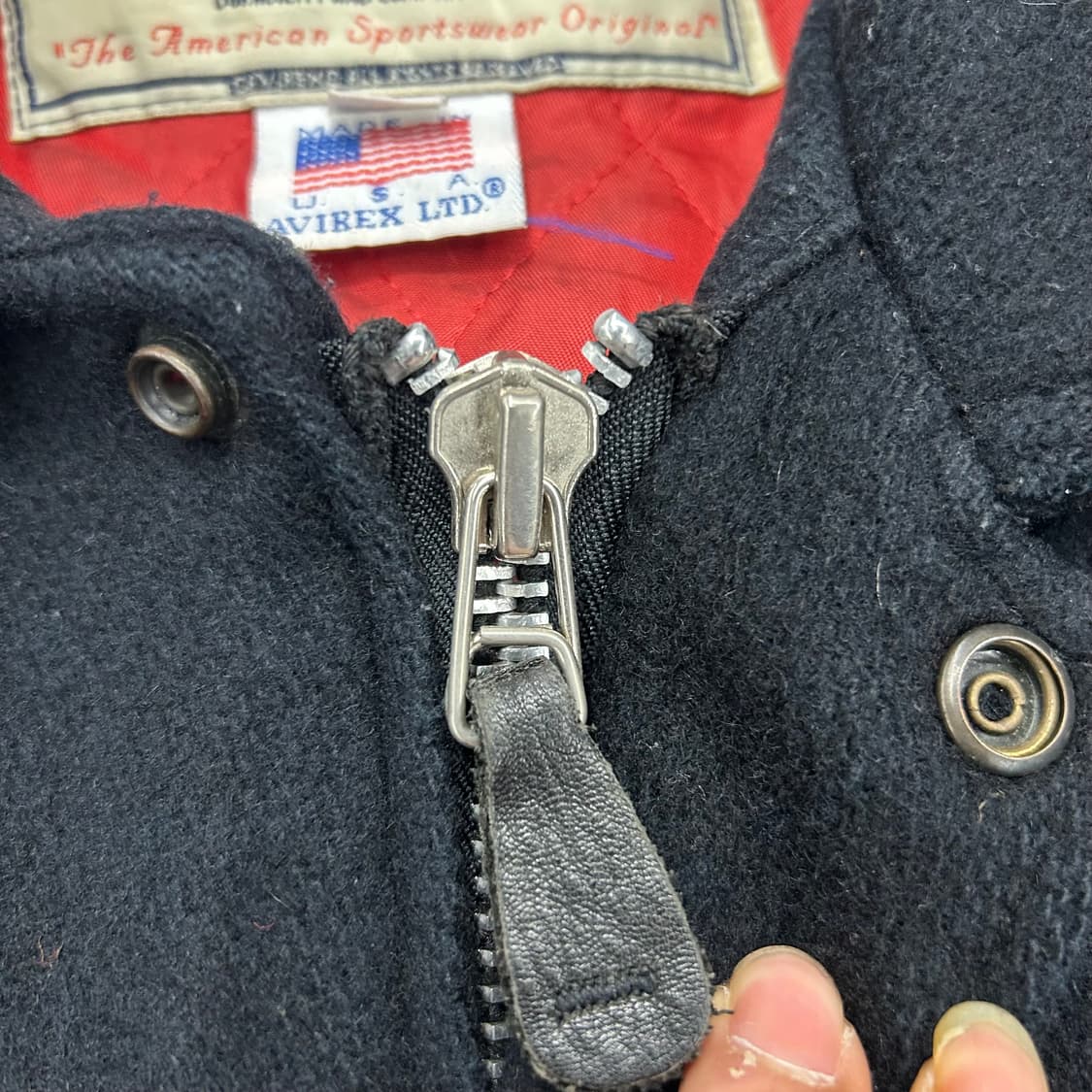 아비렉스 블랙 바시티 자켓 상품이미지2