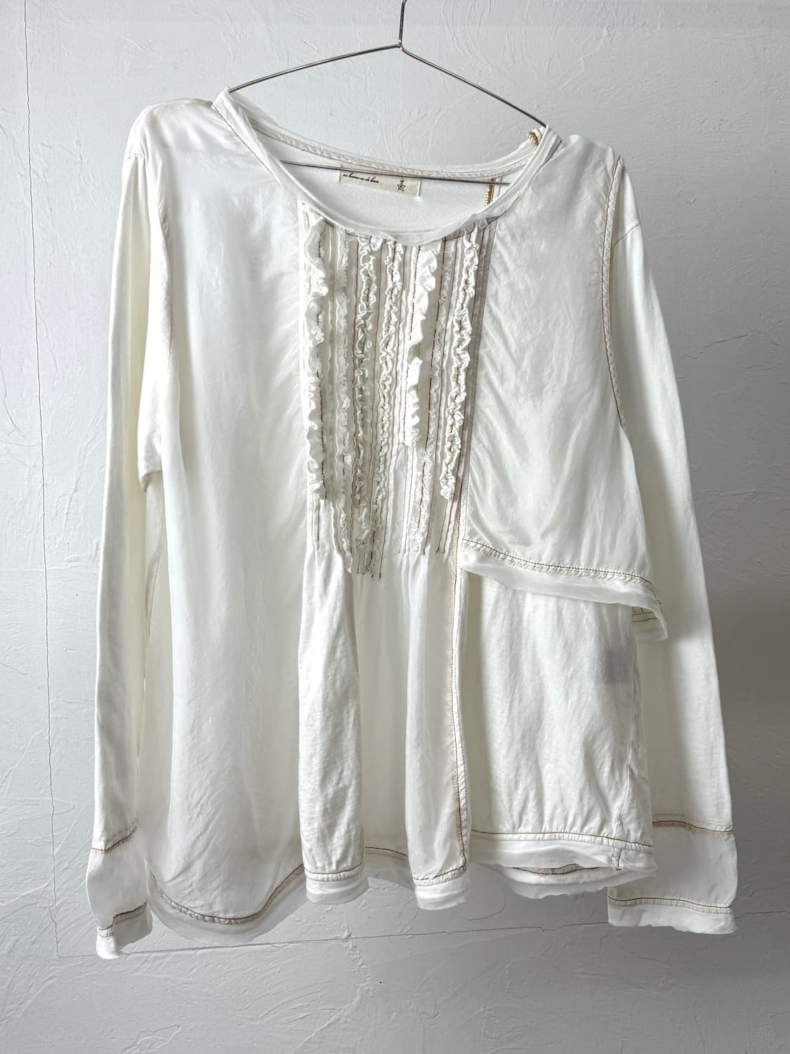 As know as de base 믹스드 프릴 롱 슬리브 상품이미지2