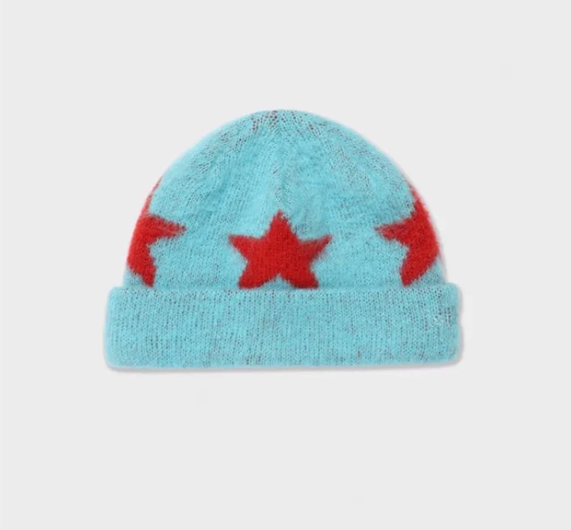 이스트쿤스트 비니 stars hairy cuff beanie mint 상품이미지1