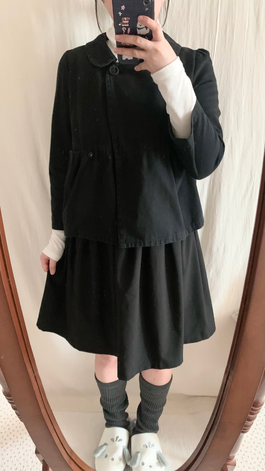 RAY BEAMS 둥근 카라 셔링 면 자켓 상품이미지2