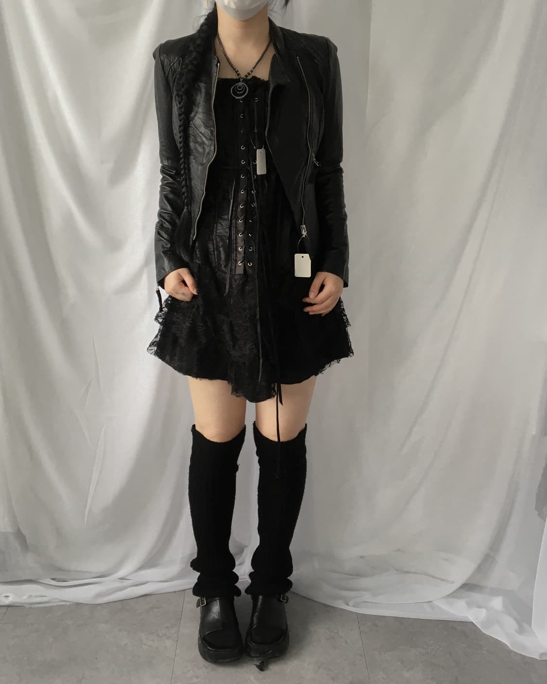 Lace lace up corset onepiece 상품이미지7