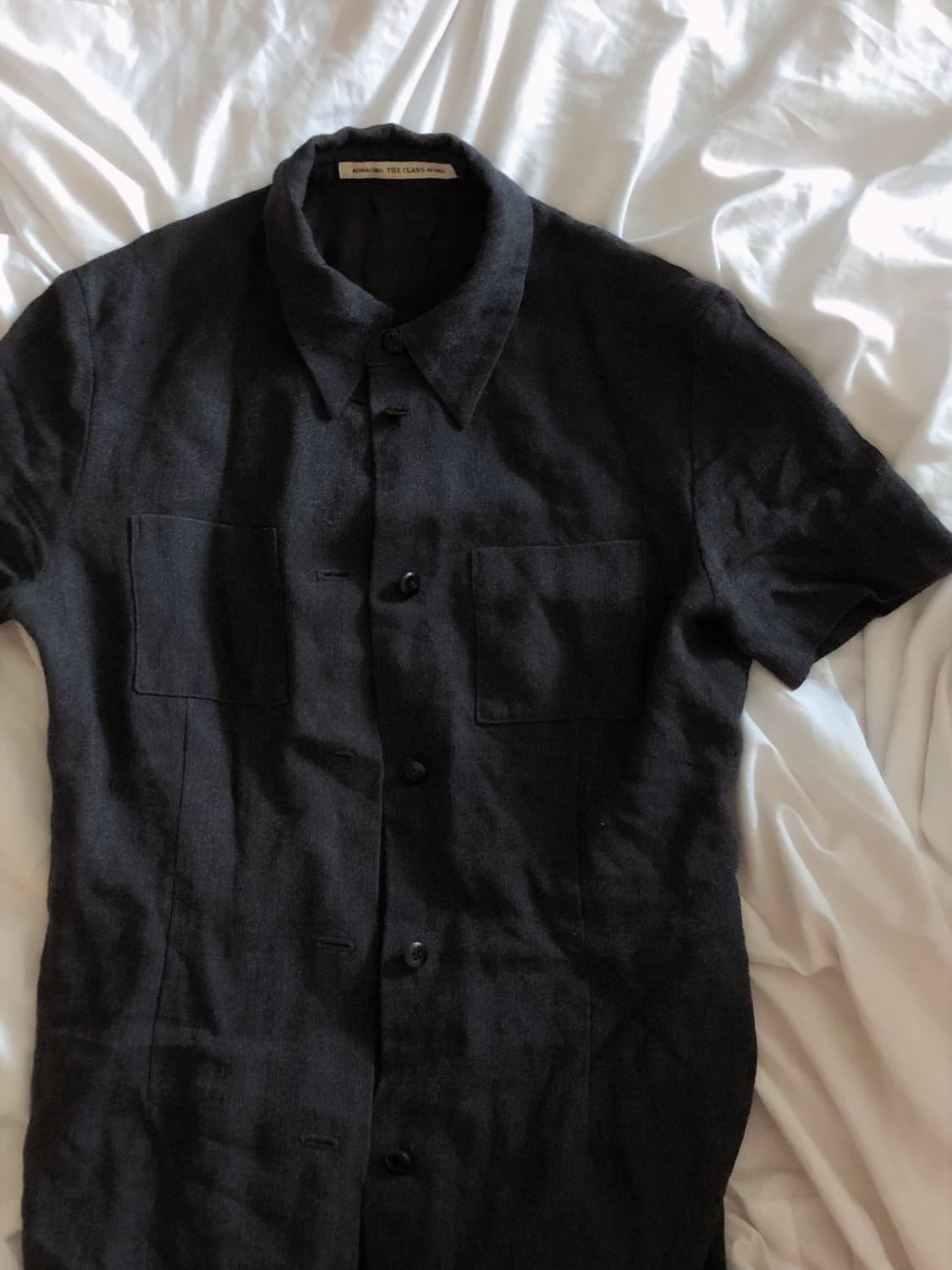 코튼 카라 미디 원피스 상품이미지1