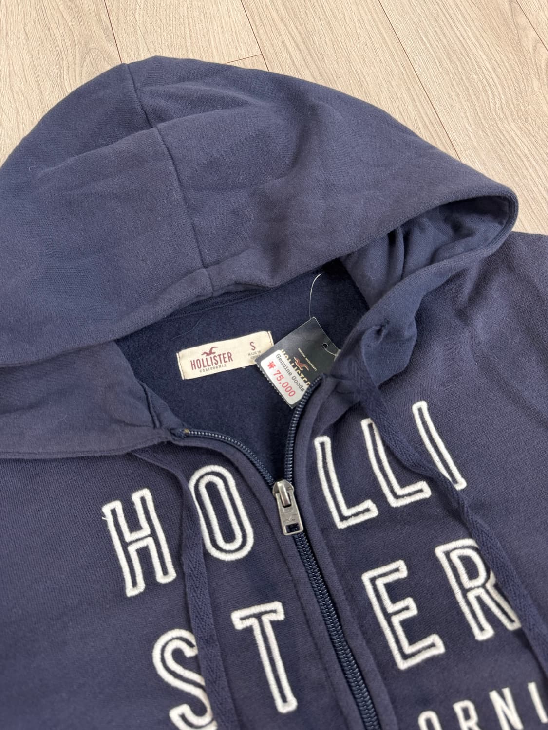 홀리스터 네이비 슬림핏 후드집업 상품이미지2