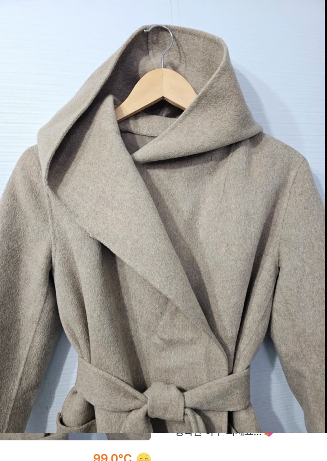 타임 TIME 후드 벨티드 후드 코트 F사이즈 상품이미지6