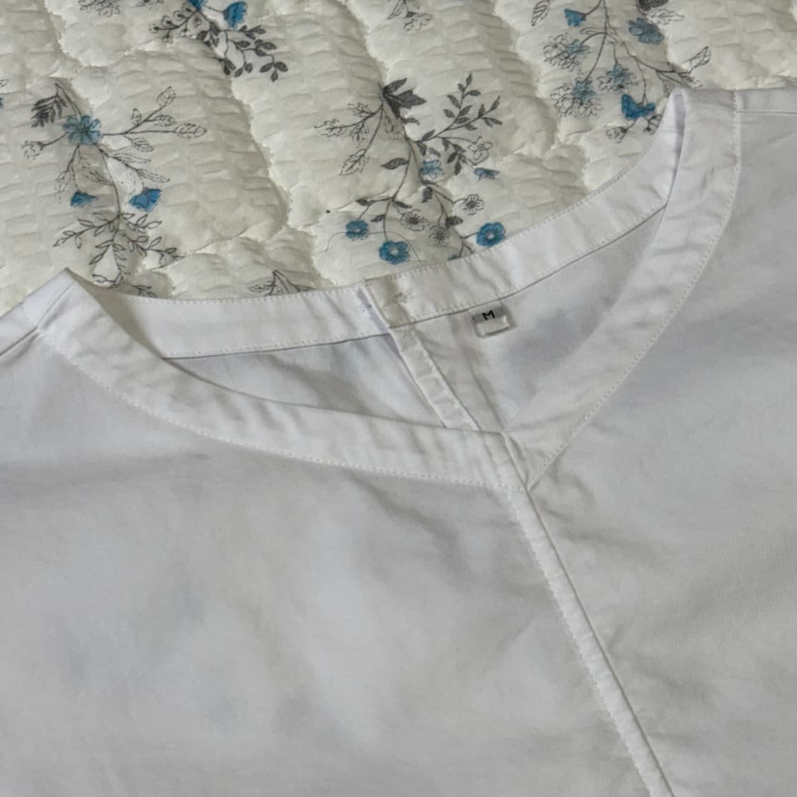 무인양품 건조가 빠른 브로드 5부 소매 블라우스 (새상품) 상품이미지2