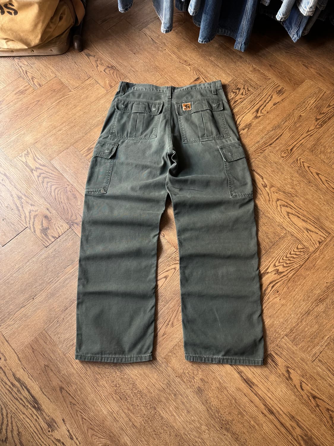 [32]00's 칼하트 B114 올리브그린 캔버스 카고팬츠 상품이미지2