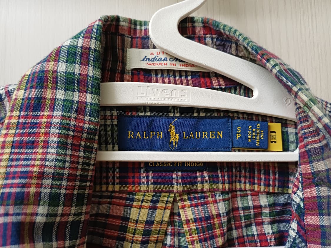[미사용품]폴로랄프로렌 남성 마드라스 체크 코튼 셔츠 클래식핏 상품이미지3