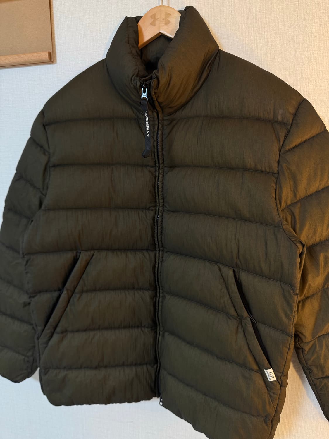 [L]CP컴퍼니 나일론 가먼트 다운 패딩 자켓 카키 상품이미지3