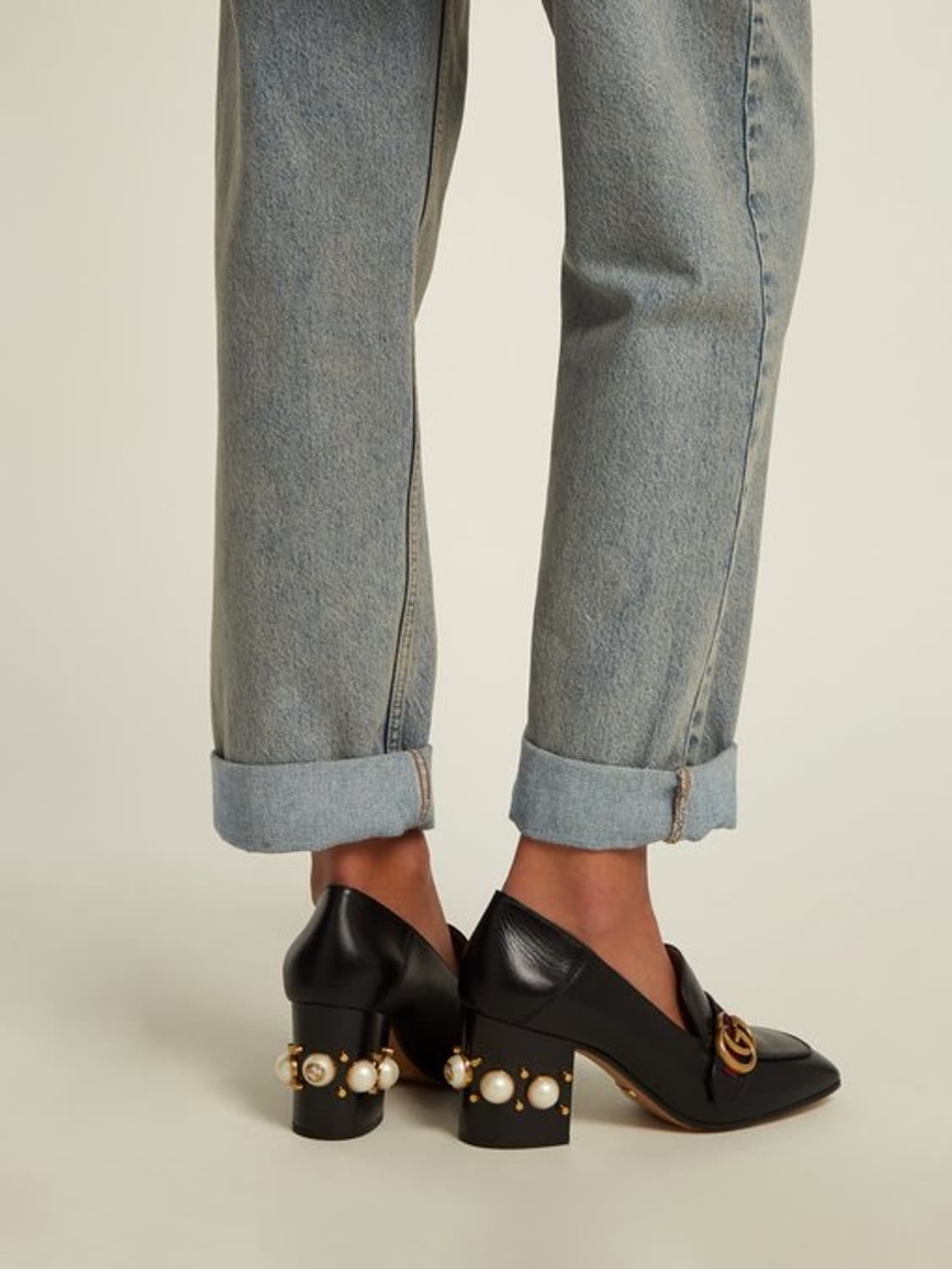 구찌 페이톤 진주 엠벨리쉬 레더 로퍼(235사이즈) 상품이미지4