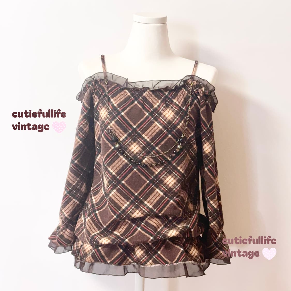 히메카지 초코딸기 오프숄더 탑 리즈리사깔 상품이미지1