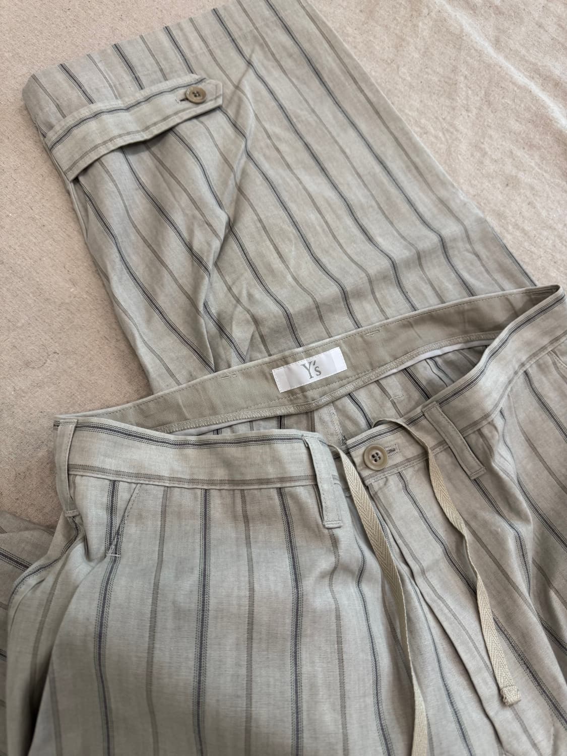 요지야마모토 24ss 스트라이프 와이드 팬츠 상품이미지6