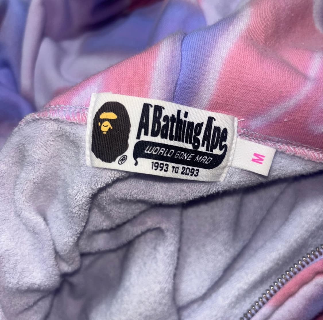 베이프 핑크 리퀴드 카모 샤크 후드집업 상품이미지4