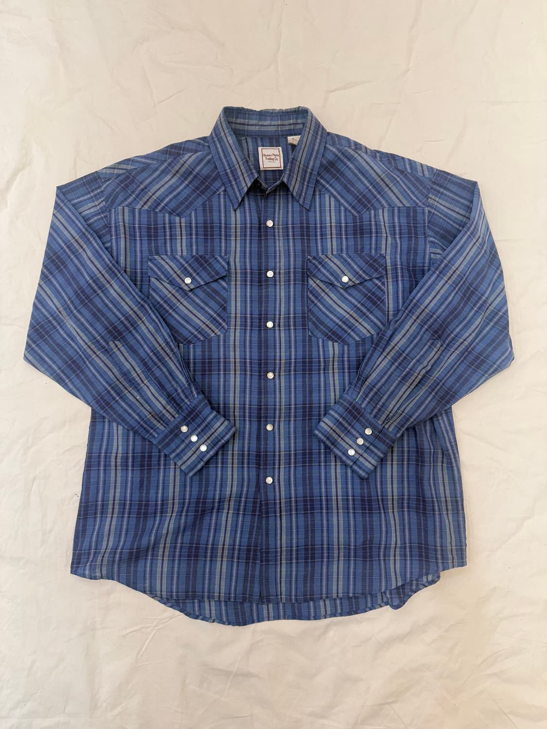 Western Plains Trading Co 블루 체크 웨스턴 셔츠 상품이미지4