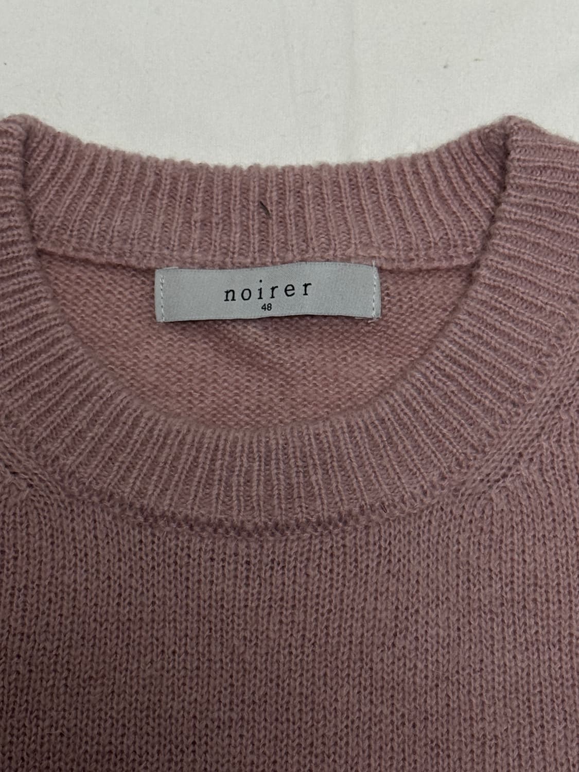 노이어 / 키드 모헤어 부클 크롭 니트 (핑크) / 48 상품이미지3