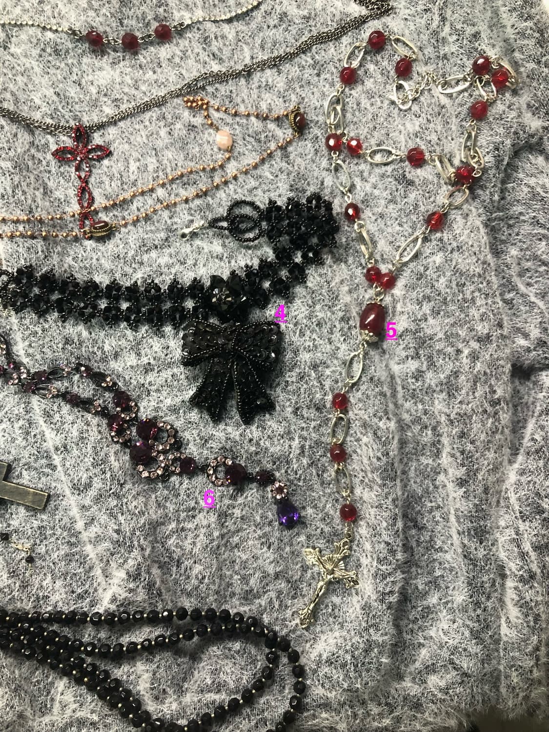 빈티지 목걸이 허리벨트 /오리엔탈 고스 블랙 펑크 십자가 상품이미지3