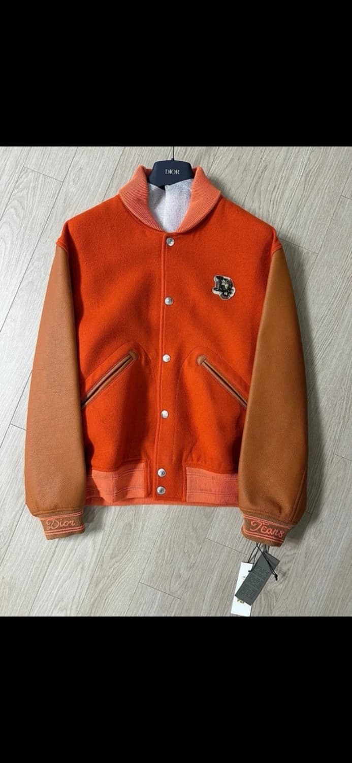 디올 데님 티어스 블루종 오렌지 새상품 상품이미지1