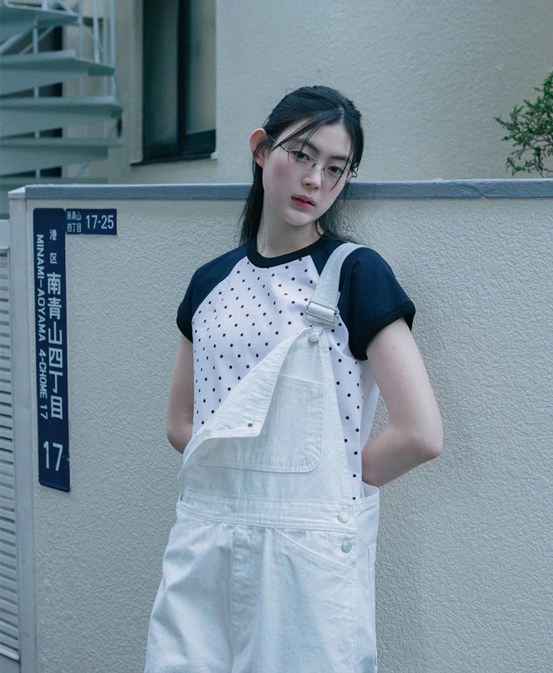 오헤시오 도트 땡땡이 반팔 상품이미지1