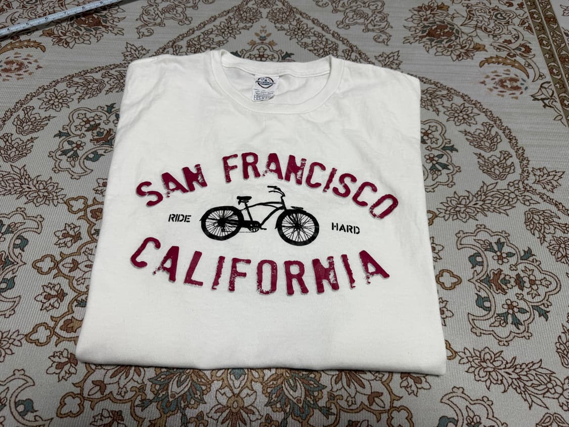 USA 샌프란시스코 캘리포니아 프로웨이트 프린트반팔티 L 상품이미지1