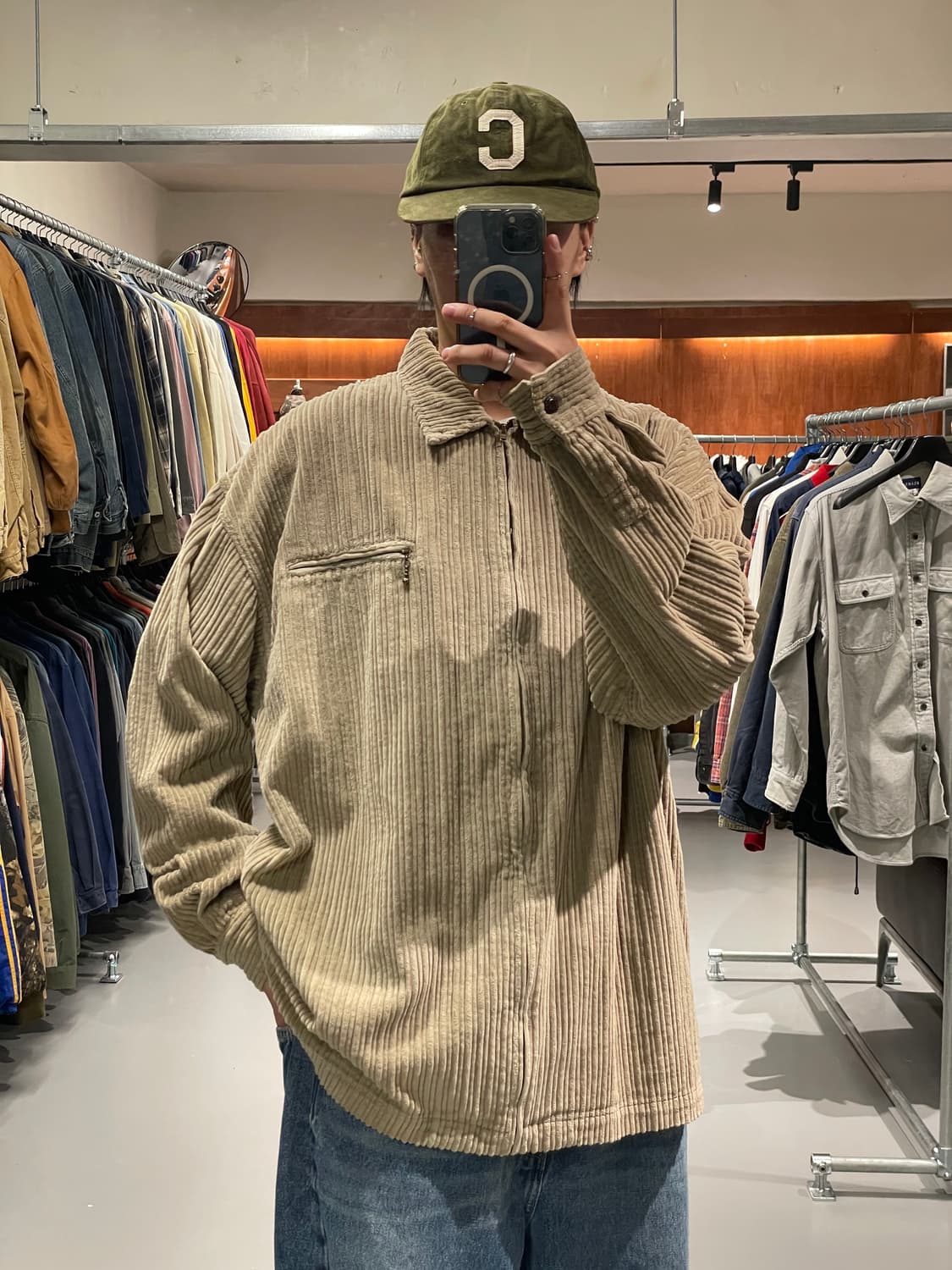 빈티지 코듀로이 집업 셔츠    상품이미지3