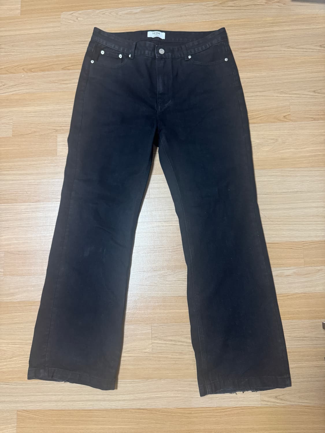 텍스 tx203 세미플레어데님팬츠 블랙 상품이미지2