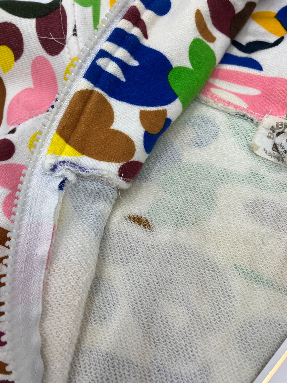 Bape baby milo 베이프 베이비 마일로 멀티카모 풀집업 후드 상품이미지4