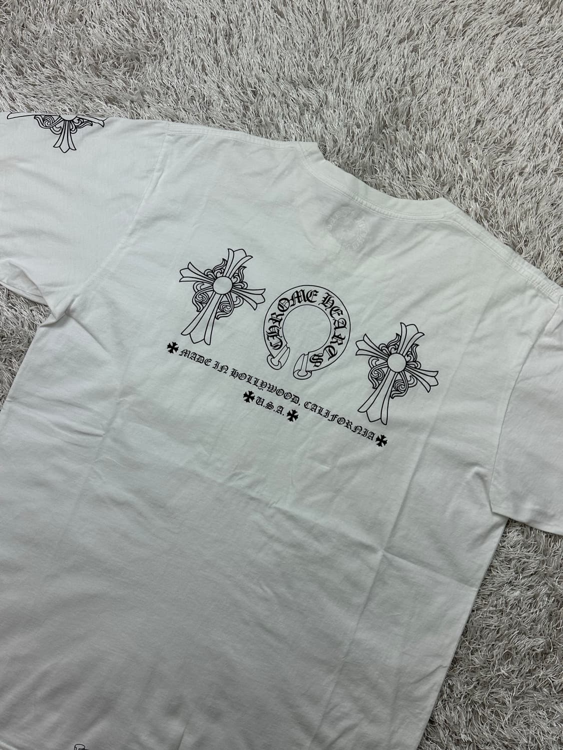 [L] 백화점판 정품 크롬하츠 멀티로고 반팔 화이트 상품이미지1