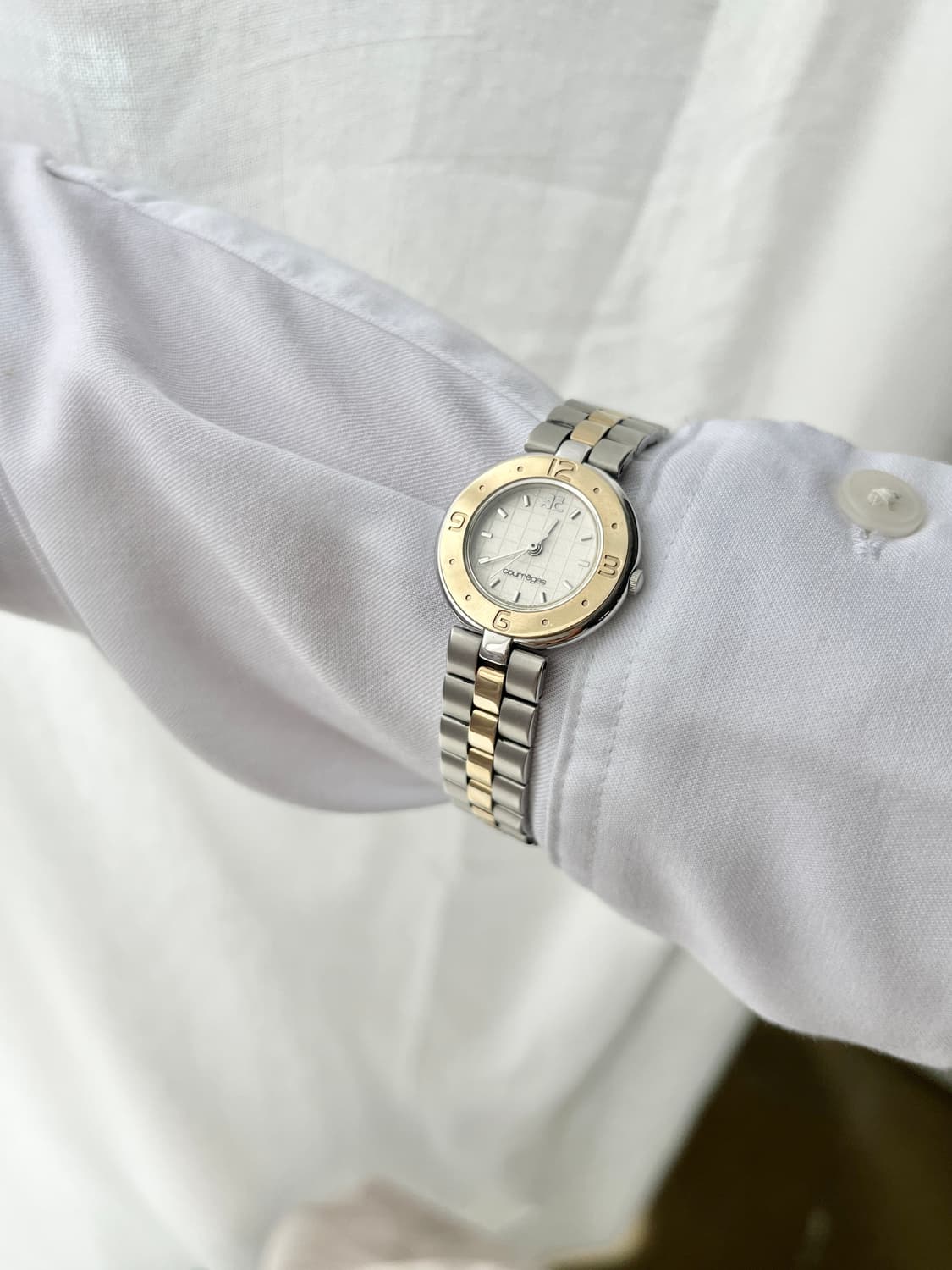 (case)90s Courreges 꾸레쥬 올드 콤비 손목시계 상품이미지2