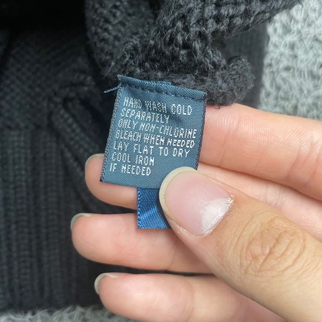 Polo  폴로 랄프로렌 자수 블랙 코튼 라운드 니트 상품이미지4