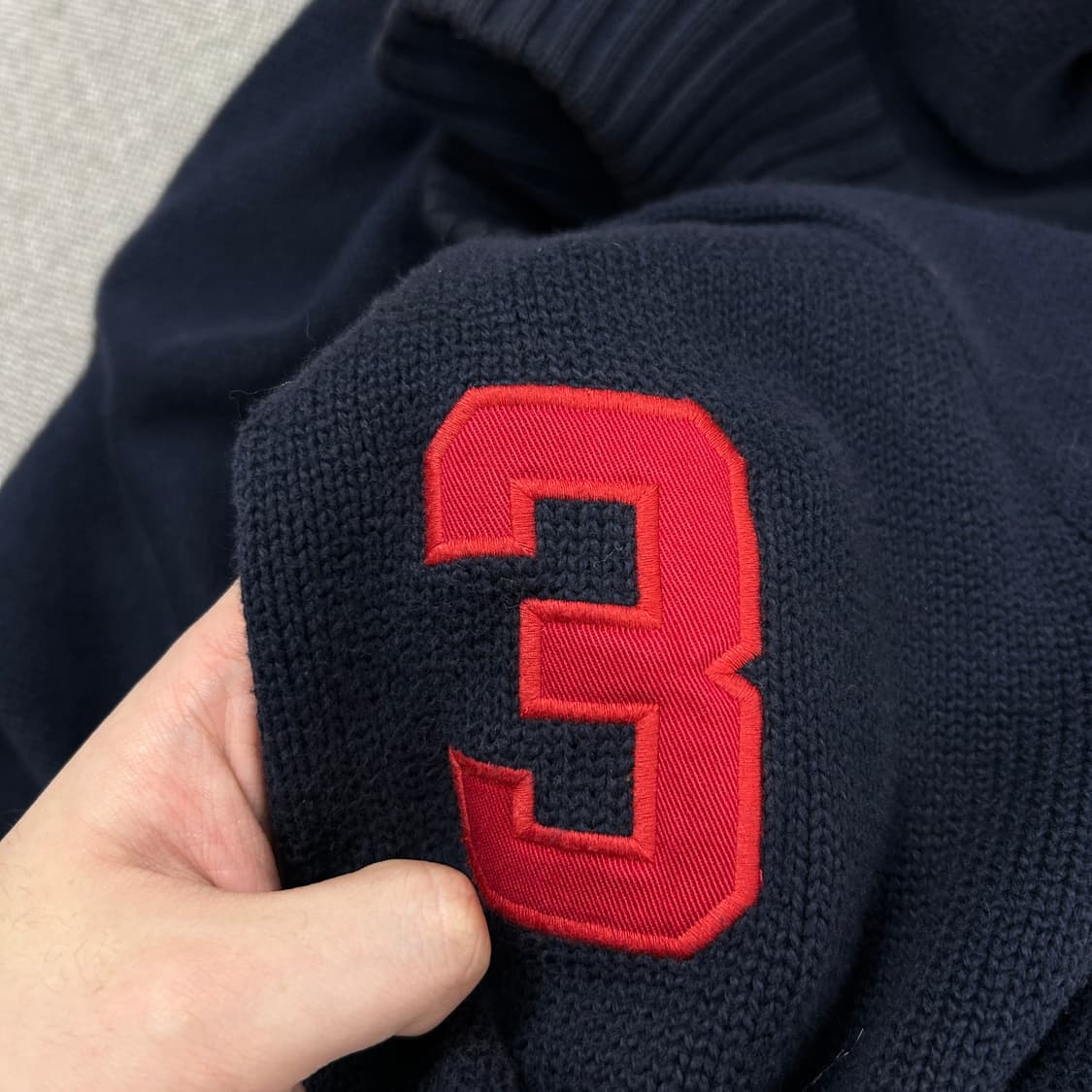 폴로 네이비 빅포니 니트집업 상품이미지5