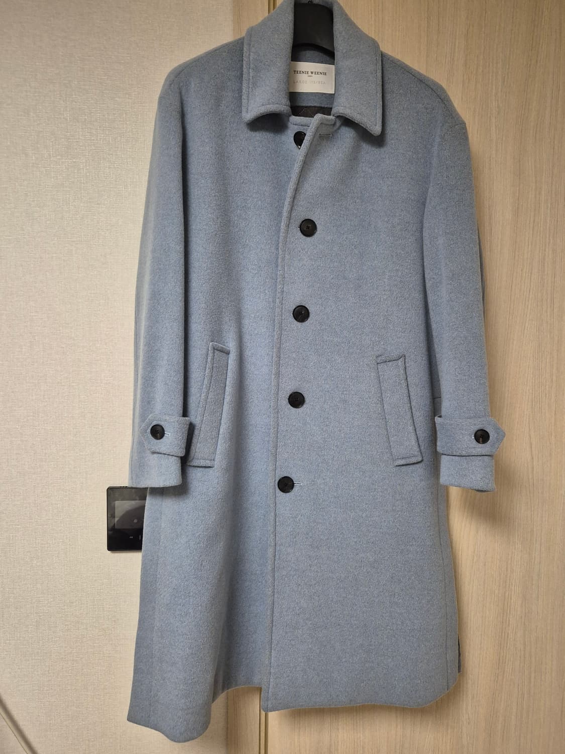 브랜드 멜란지블루 고급울모직 코트 상품이미지1