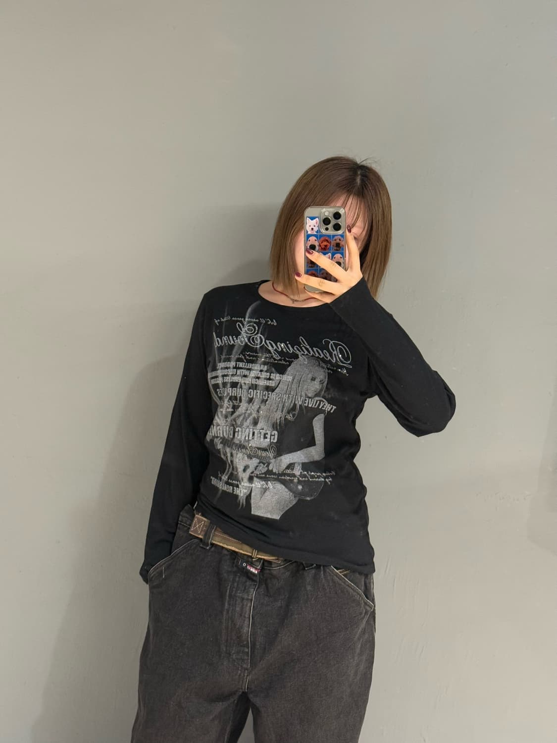 Rockstar girl printing long sleeve 상품이미지2