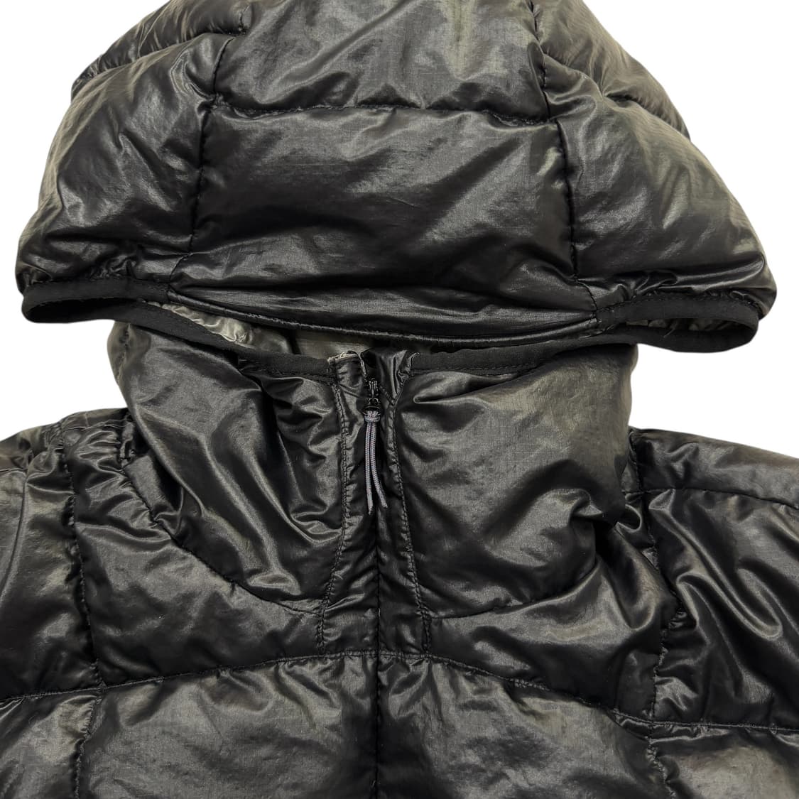 몽벨 빈티지 우먼 나일론 후드 경량패딩 블랙 S 상품이미지6