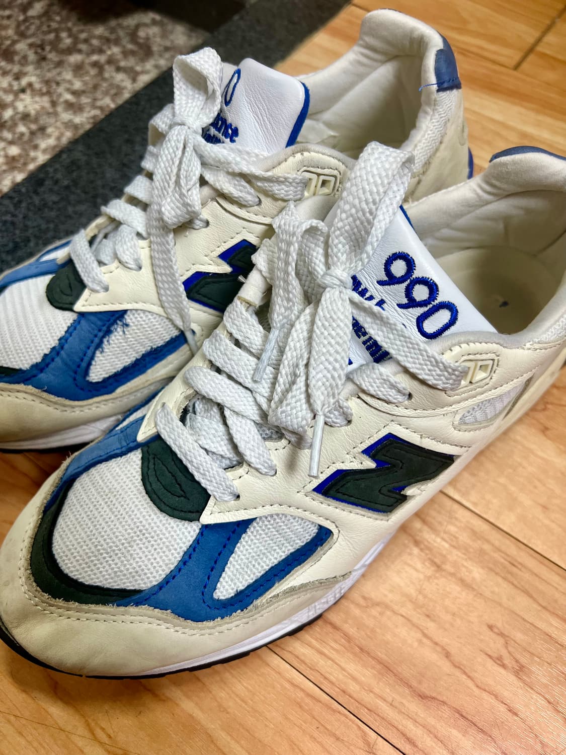 뉴발란스 990v2 화이트블루 255 상품이미지2