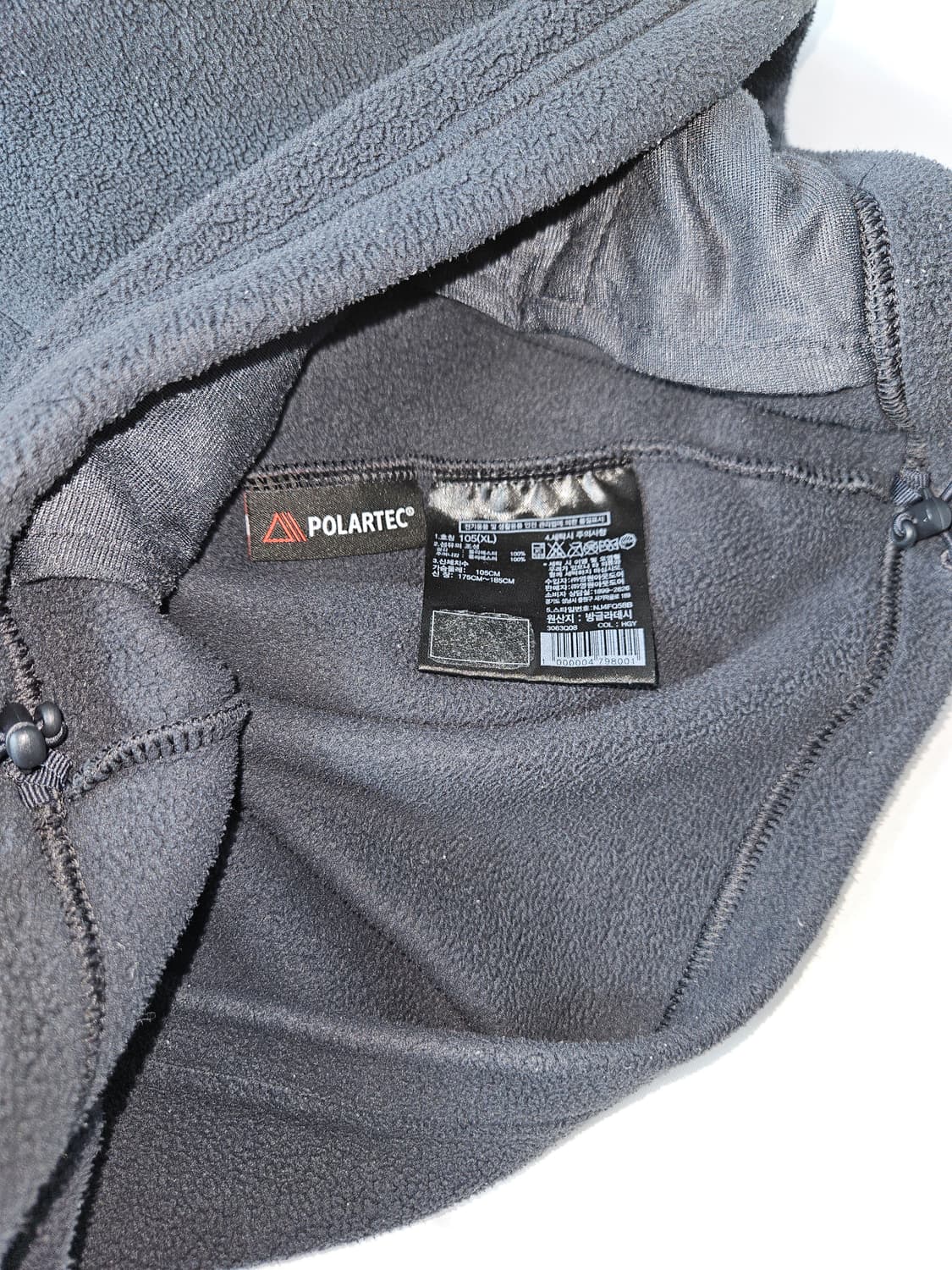노스페이스 폴라텍 신칠라 플리스 후리스 집업 자켓 XL 105 챠콜그레이 상품이미지4