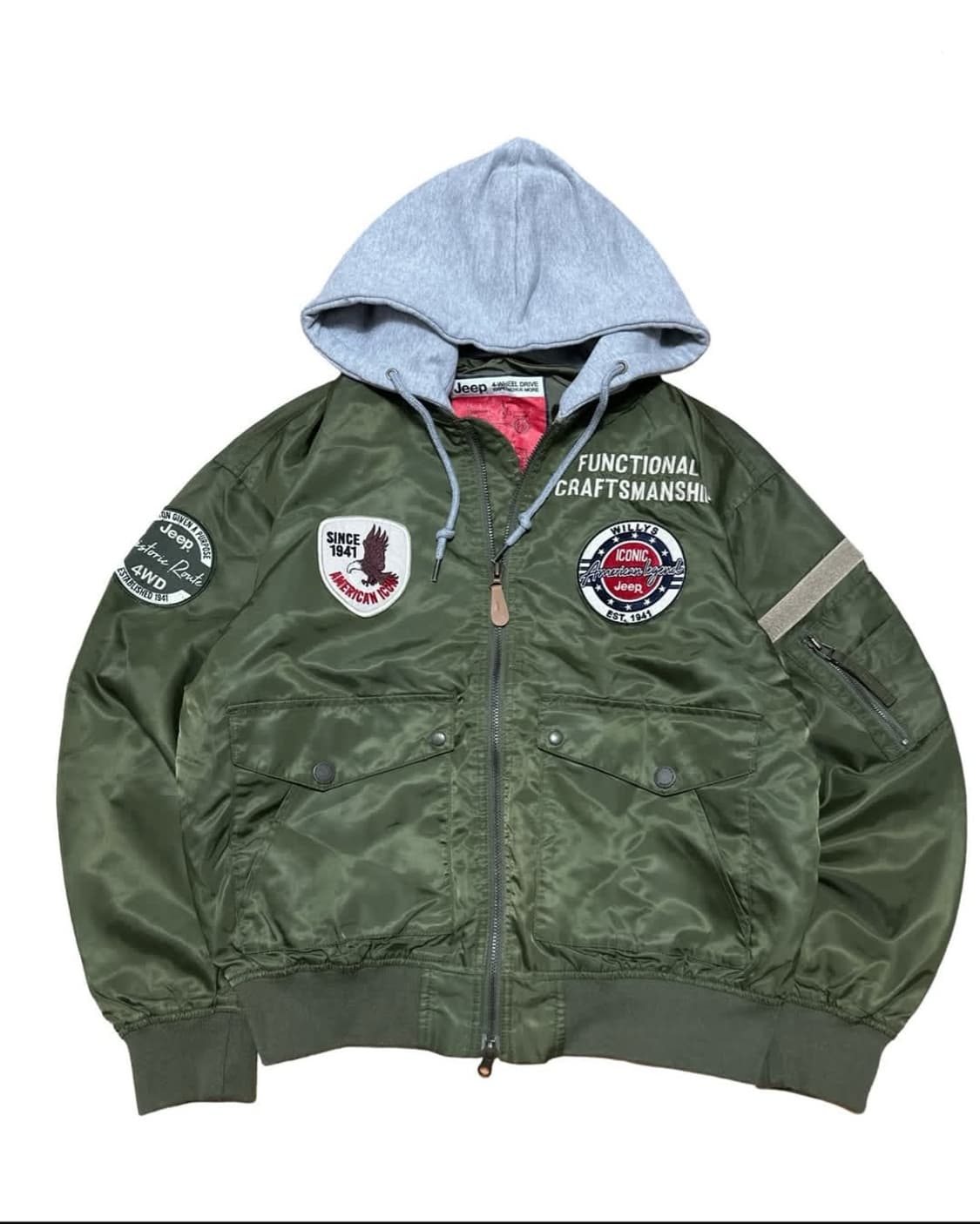 배포 지프 빅포켓 항공점퍼 카키색 쿨거 할인 있음 상품이미지1