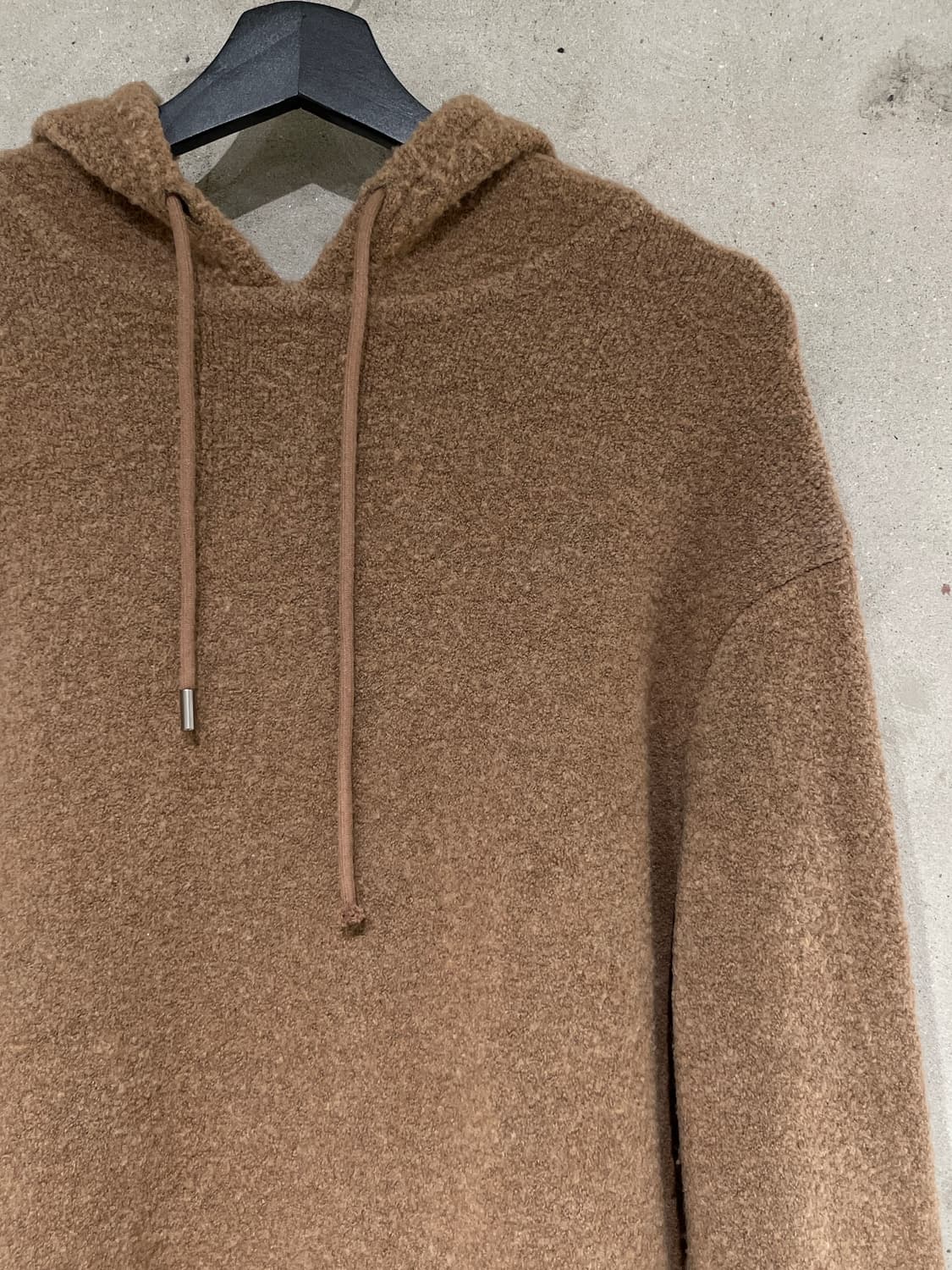 타임 옴므 브라운 울 부클 후디 상품이미지3