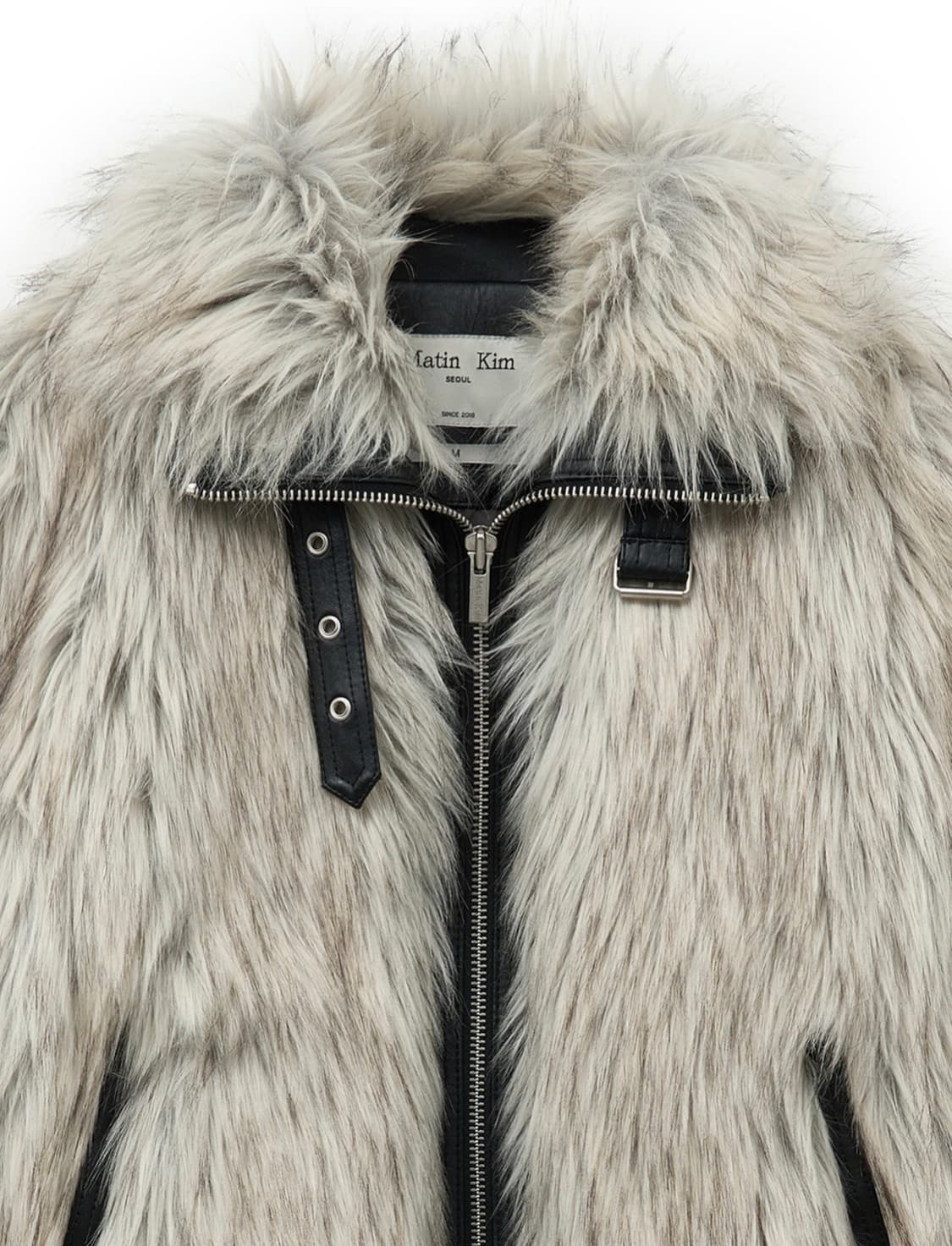 마뗑킴 넥 버클 퍼 아이보리 상품이미지3