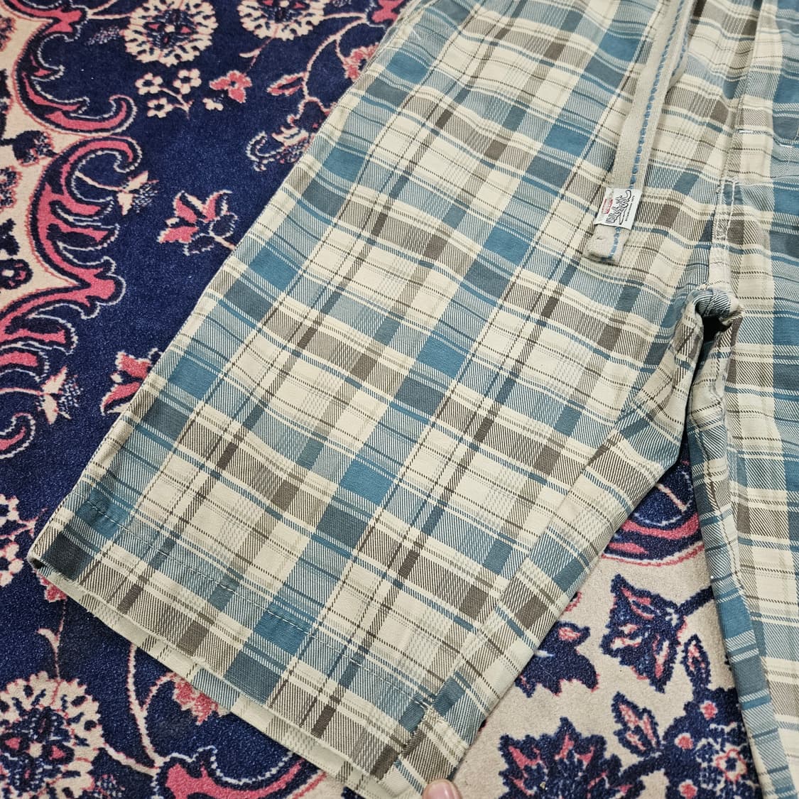 RRJ (ROUGH RIDER JEANS) 체크 반바지 상품이미지3