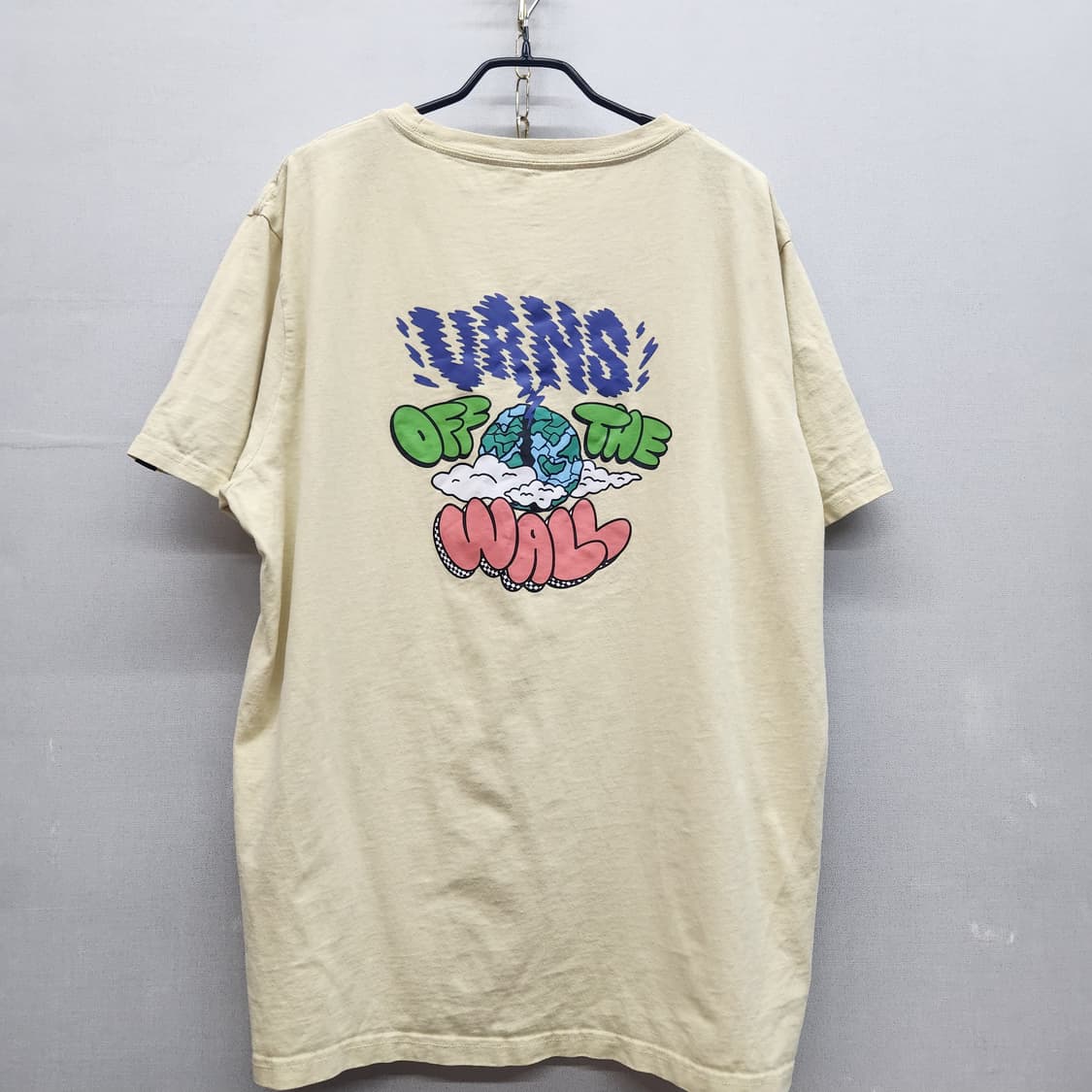 반스 오프더월 지구본 백 프린팅 반팔티 XL(XL) 남여공용 상품이미지1