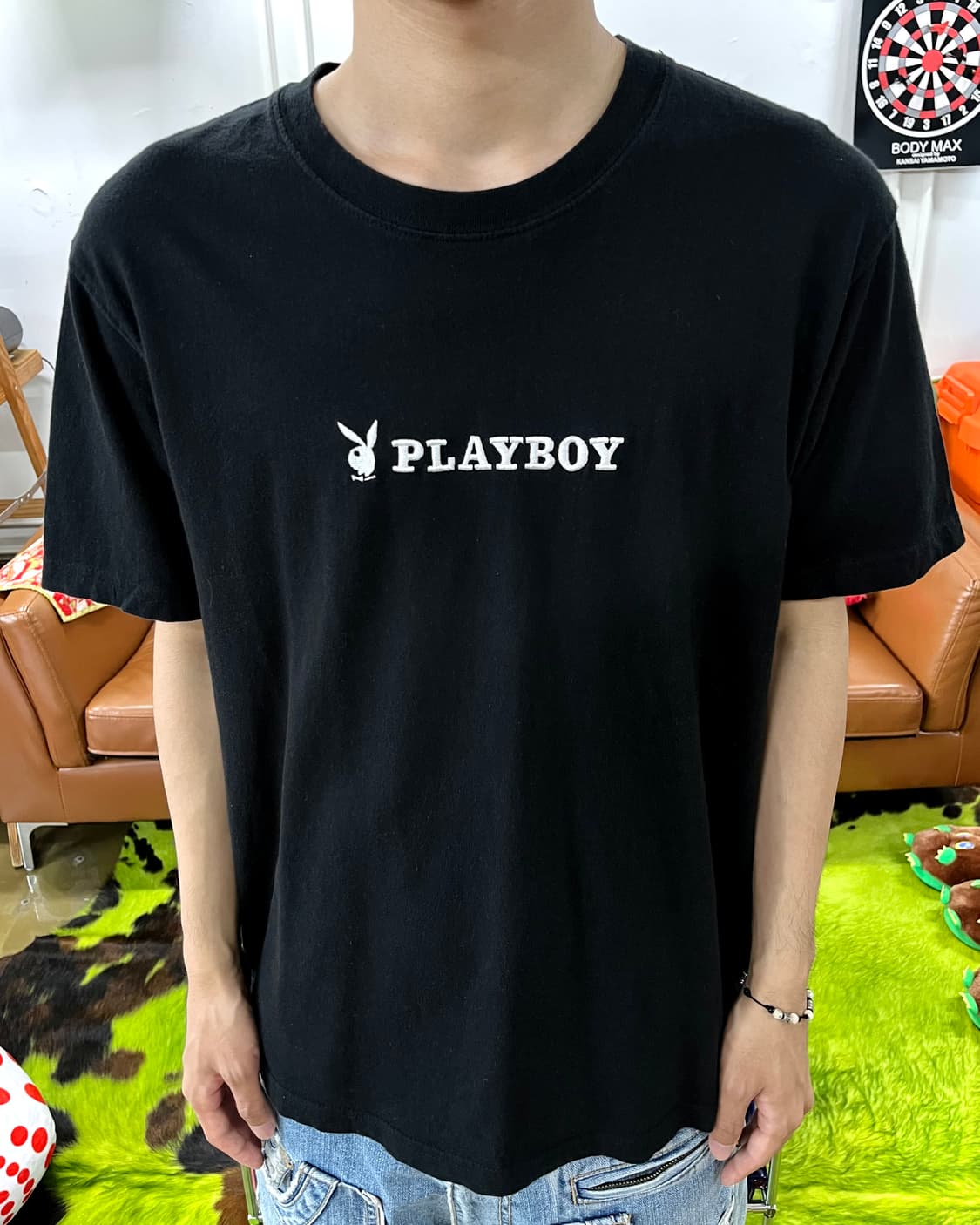 Playboy Vintage Embroidery Logo T-Shirt 상품이미지2