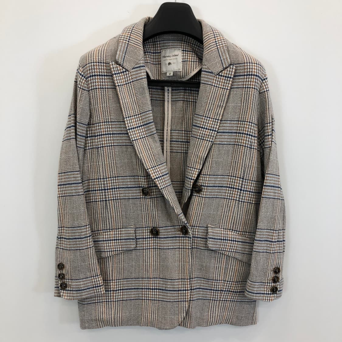 써스데이아일랜드 린넨 더블자켓 90-165 상품이미지1