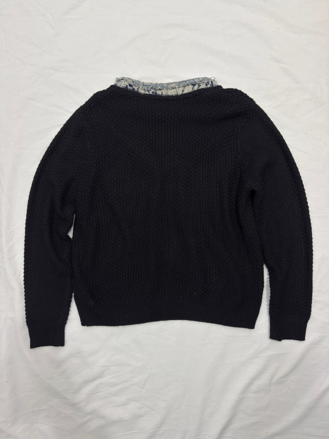 try too love you denim detail knit zipup 상품이미지4