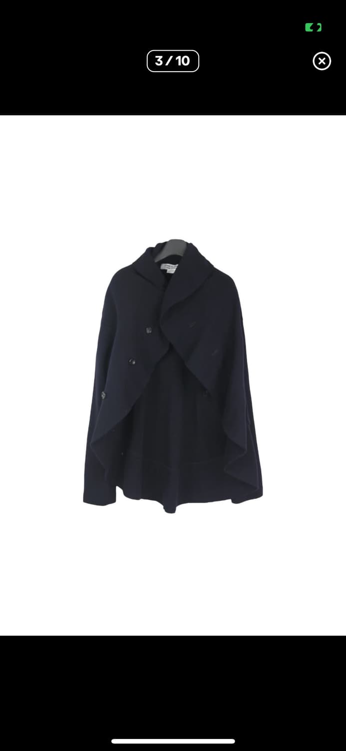 Comme des Garcons 꼼데가르송 비대칭 드레이프 가디건 네이비 상품이미지2