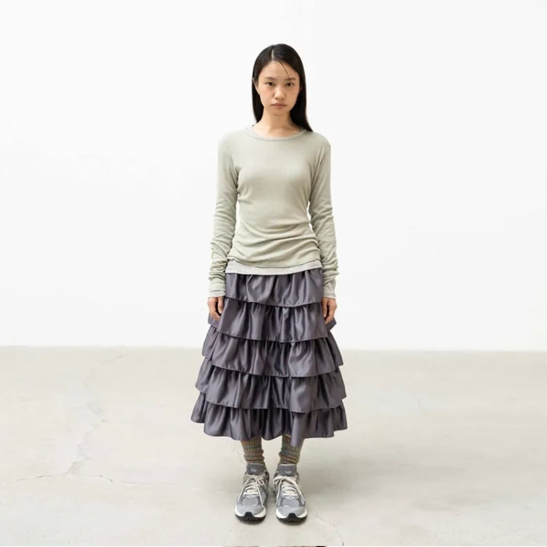 999 humanity setin skirt [grey] 상품이미지3
