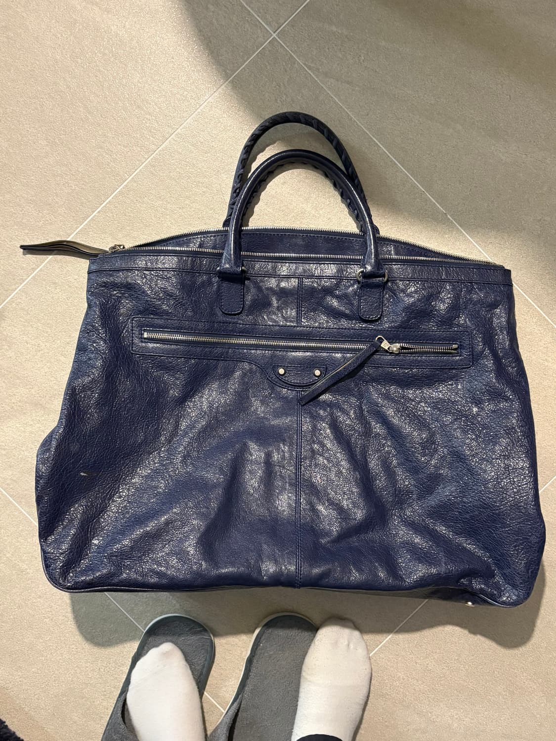 발렌시아가 모터백 라지 네이비 상품이미지1