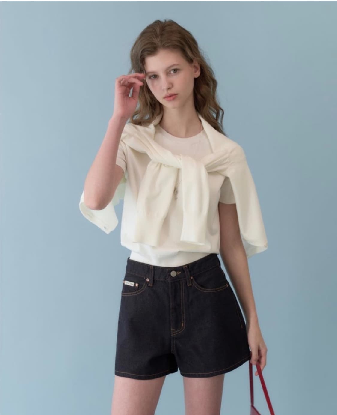 포유온 수이 데님쇼츠 Sui denim shorts (40) 상품이미지1