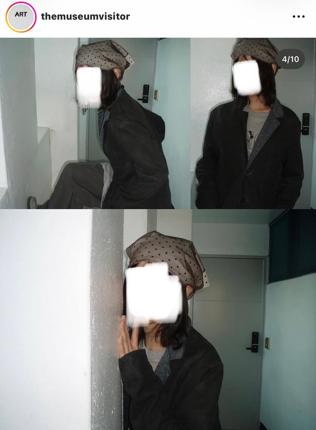 더뮤지엄비지터 스카프/반다나 (아이보리브라운) 상품이미지3