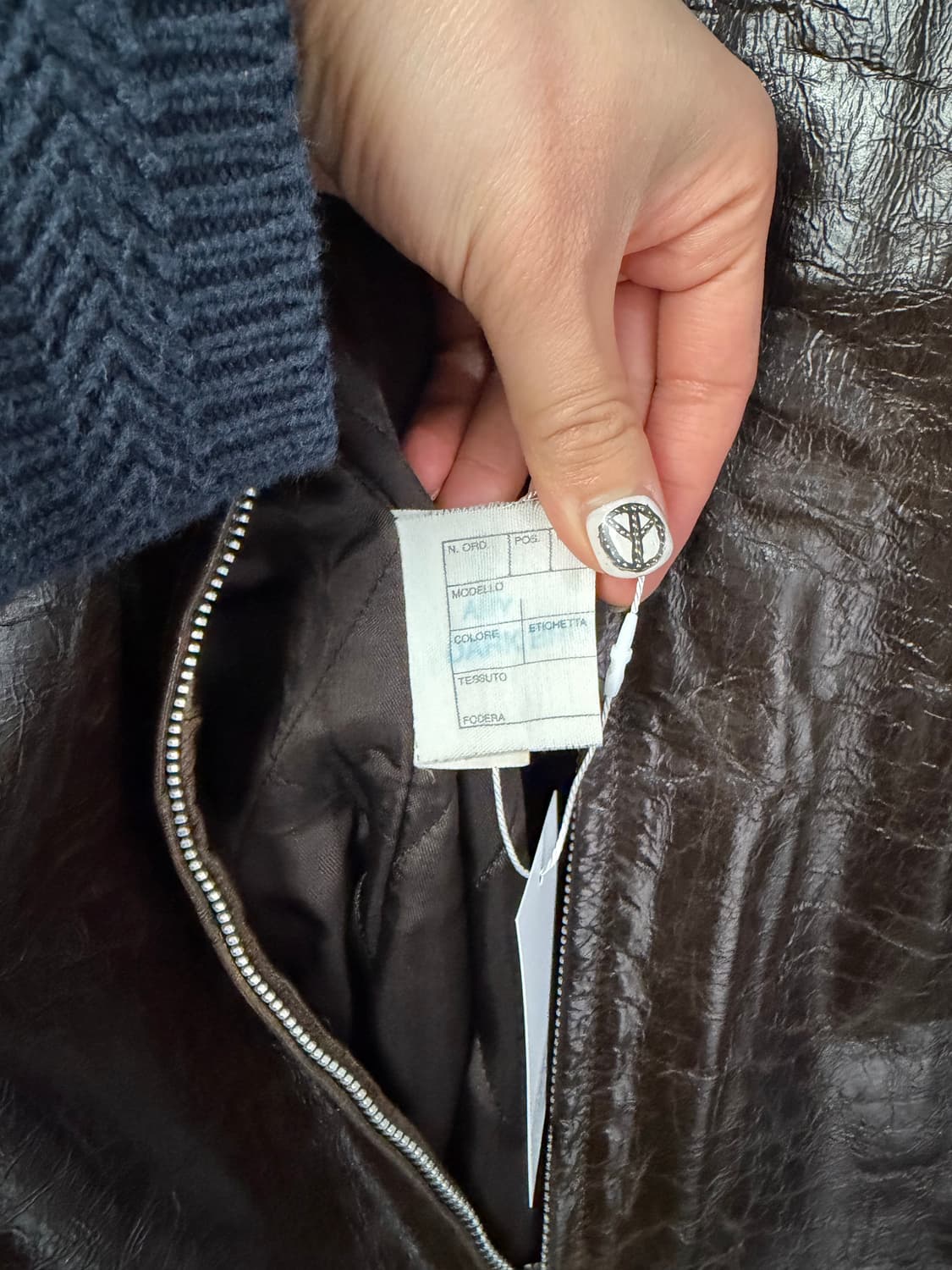 90s PATRIZIA PEPE 레더 카코트 상품이미지7